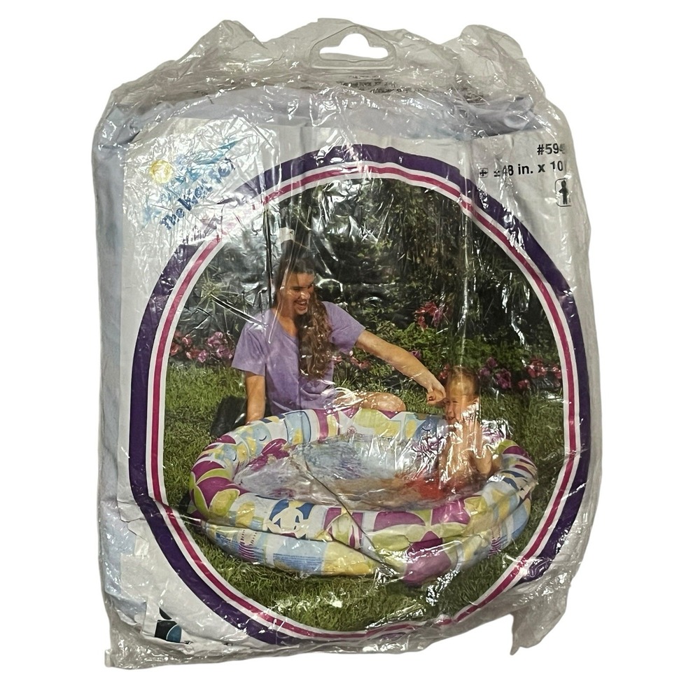 VTG NEW 1997 INTEX WET SET 2 Ring Kids 48" x 10" Inflatable Swimming Pool 59421